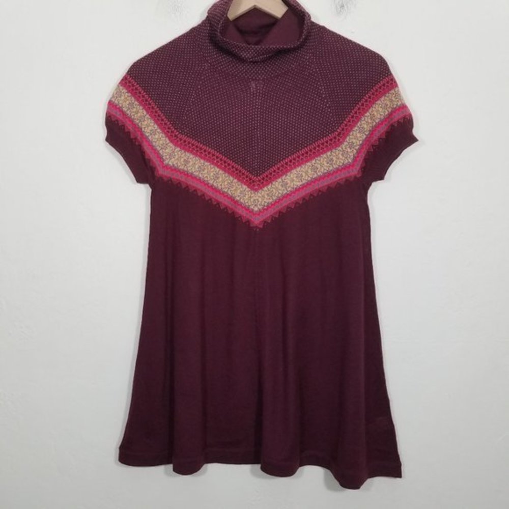 Free People Sweater Top Shorts Sleeve Size L